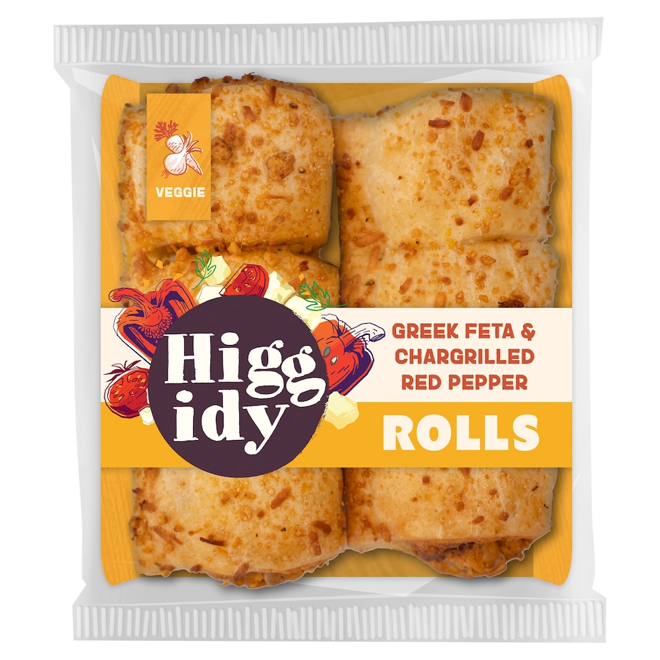 image 1 of Higgidy Feta & Red Pepper Mini Rolls 160G