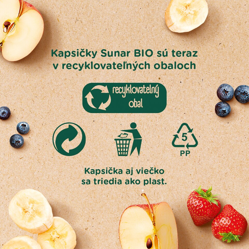 image 1 of Sunar Organic Smícháček Banana, Pear, Blueberry + Pumpkin and Sweet Potato 100 g