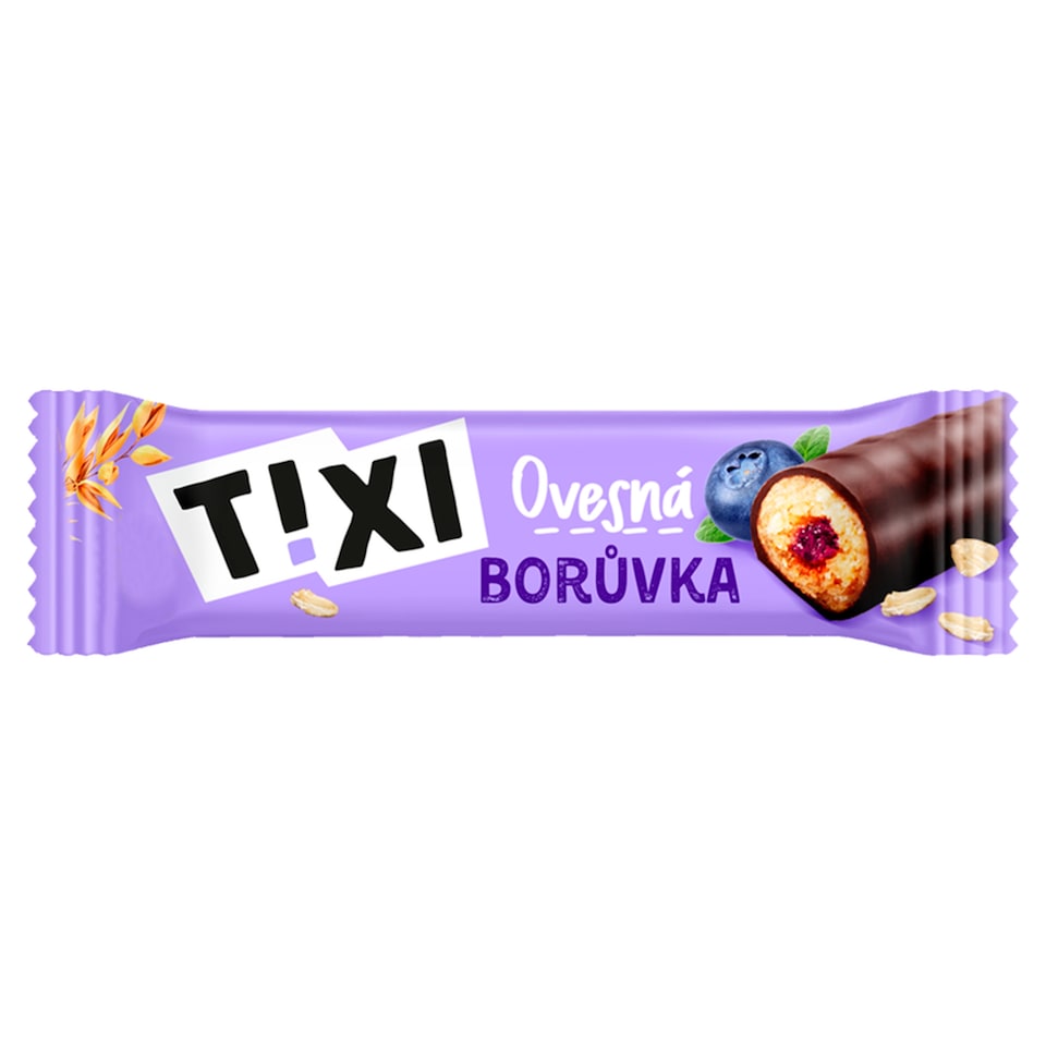 Tixi Ovesná tyčinka s borůvkovou náplní a kakaovou polevou 30g