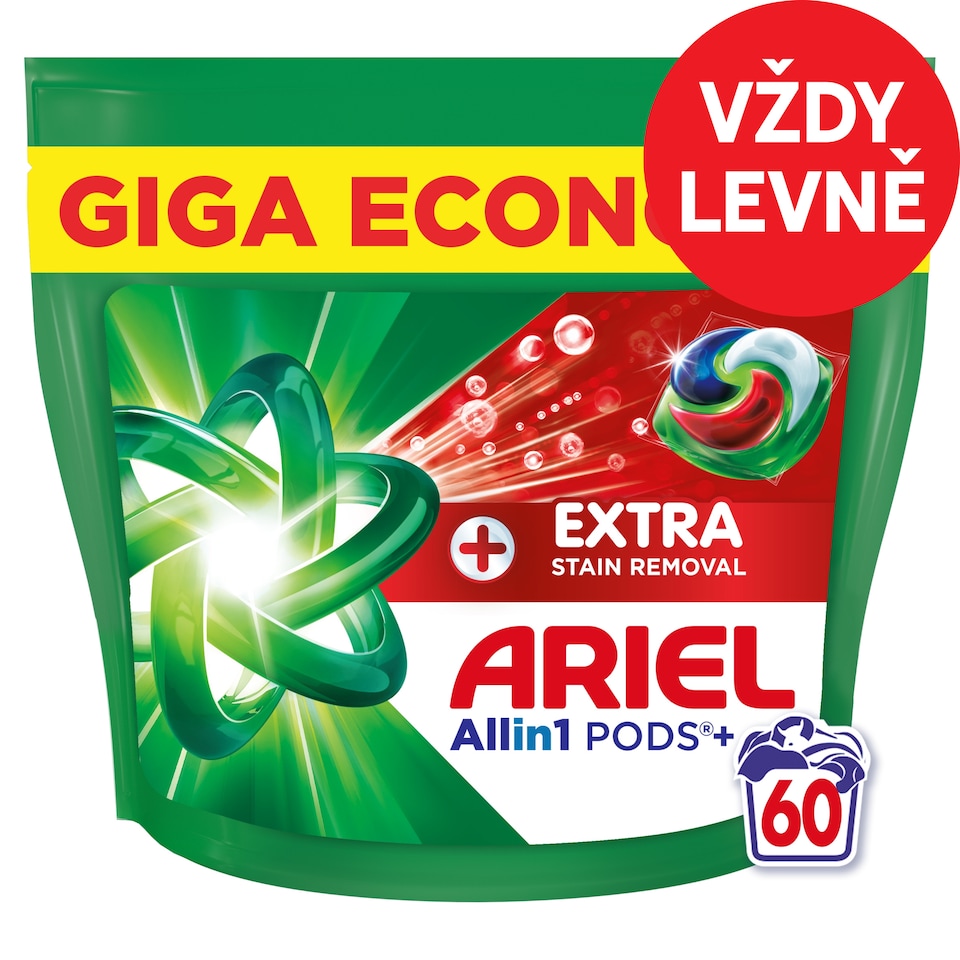 Obrázek 1 pro produkt Ariel Allin1 PODS +, Kapsle Na Praní S Tekutým Prostředkem, 60 Praní