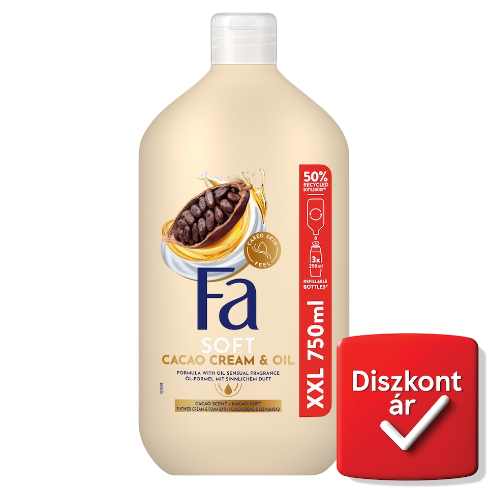 Fa tus- és habfürdő Cream & Oil Cocoa 750 ml