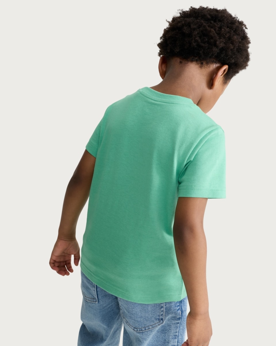 image 1 of Snoopy Pure Cotton Short Sleeved T-Shirt in Green