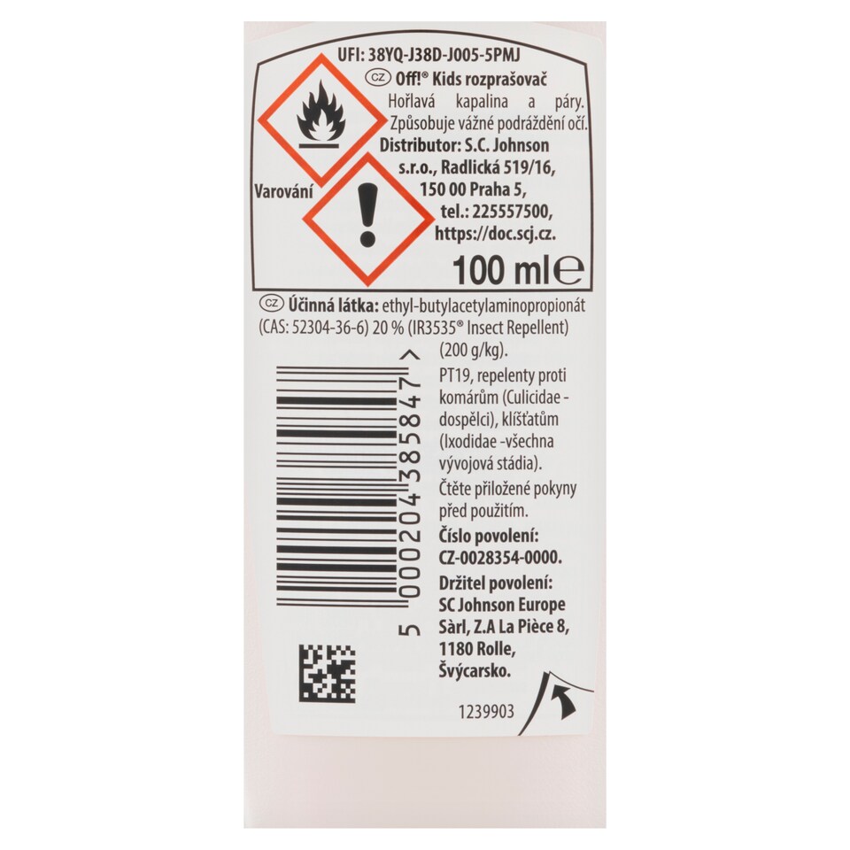 image 1 of OFF! Kids repelent rozprašovač 100ml