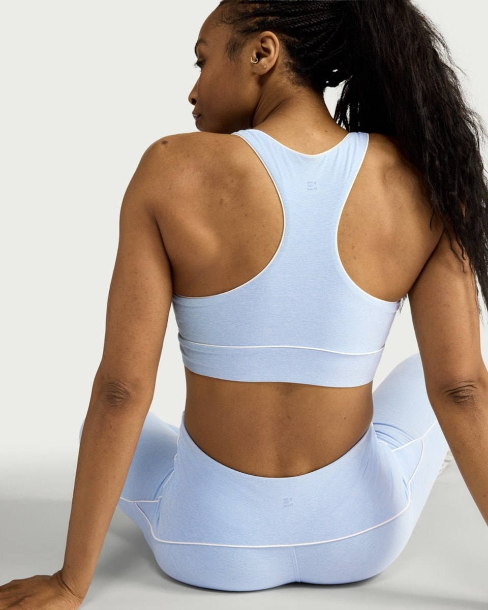 image 1 of F&F Active EVERYHOUR Racerback Crop Top in Blue