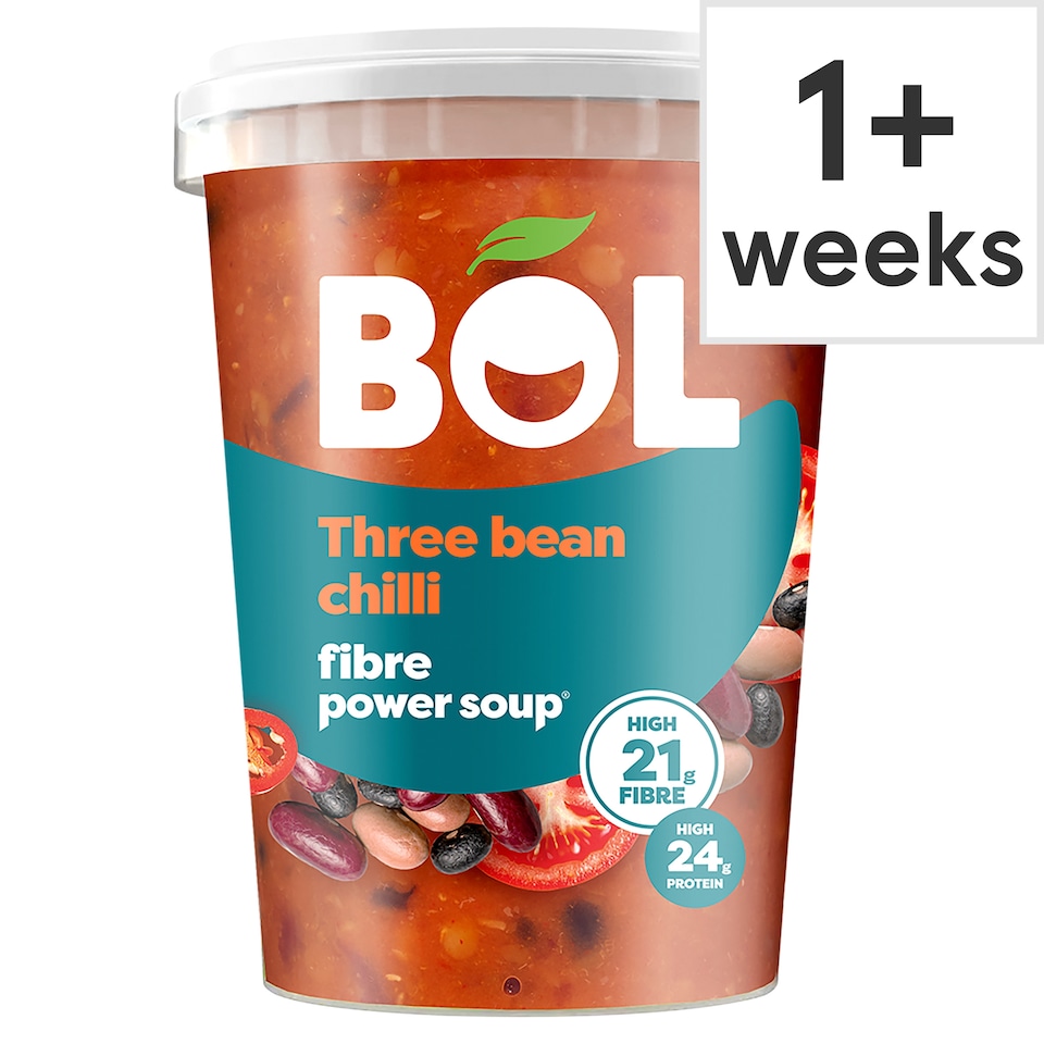 BOL Foods Three Bean Chilli Fibre Power Soup 600g