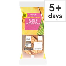 Tesco Pork & Chorizo Sausage Roll Twin Pk 60g