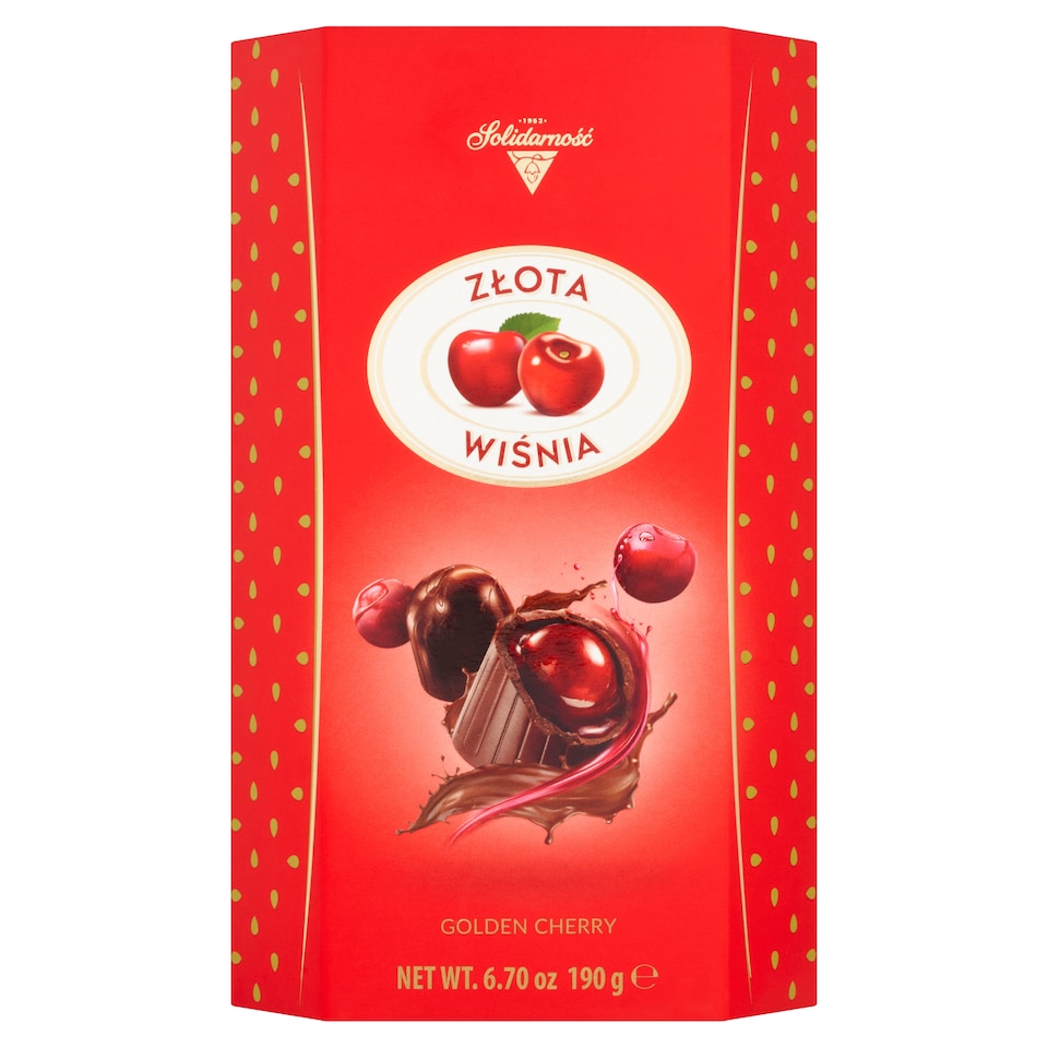 Solidarnosc Golden Cherry Chocolates In Liqueur 190G