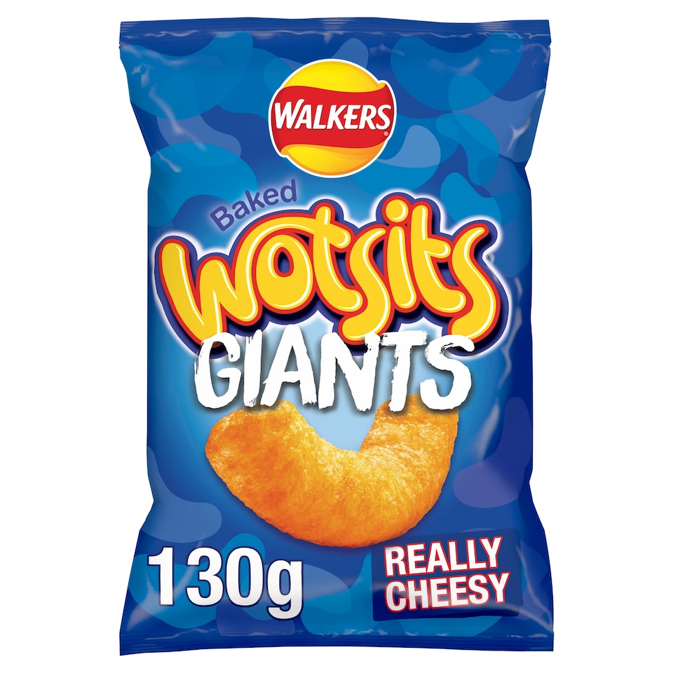 image 1 of Walkers Wotsits Giants Really Cheesy Sharing Snacks Crisps 130g