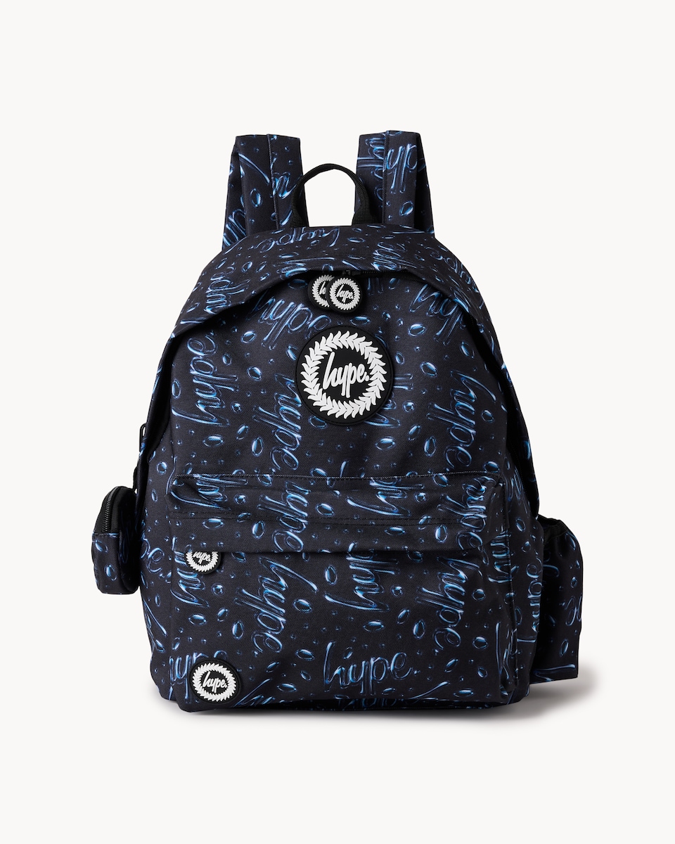 image 1 of Hype Printed Backpack in Navy