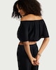 image 1 of F&F Cotton Rich Embroidered Beach Blouse in Multi Black