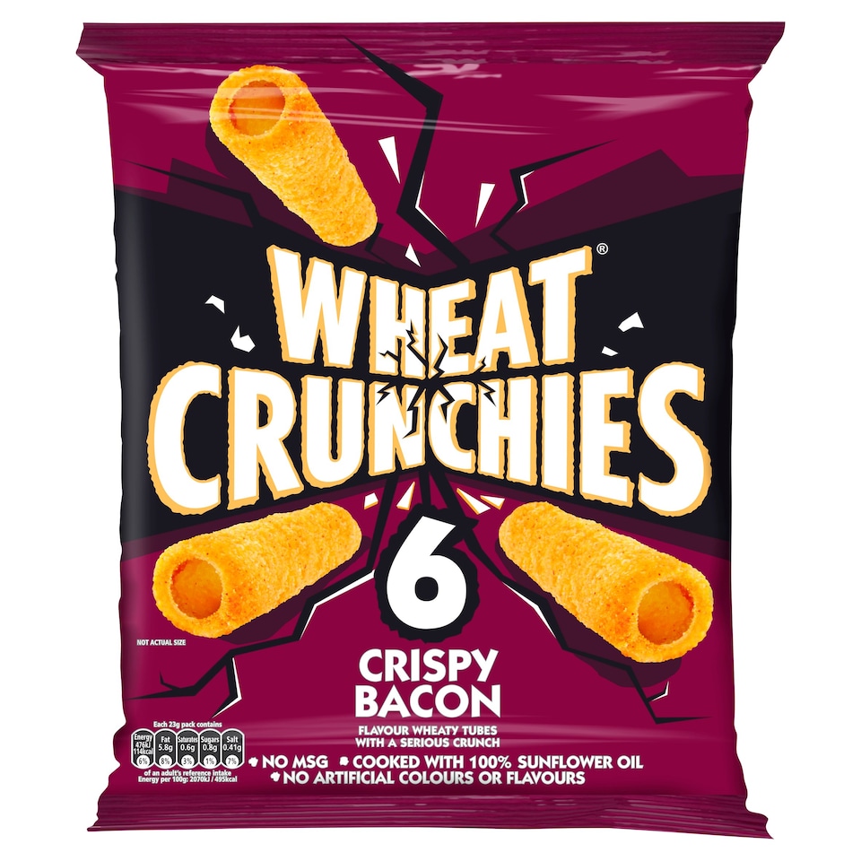 image 1 of Wheat Crunchies Crispy Bacon Crisps 6X23g