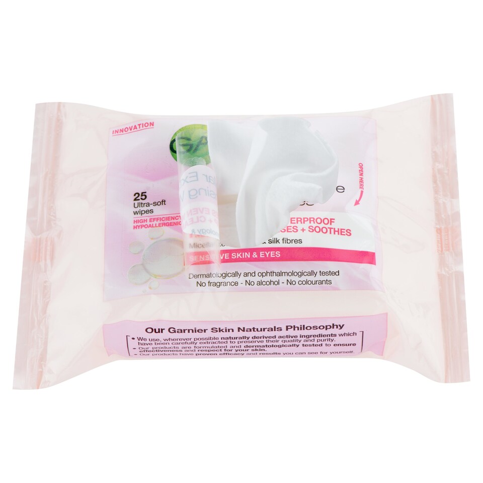 image 1 of Garnier Micellar Face Wipes Sensitive