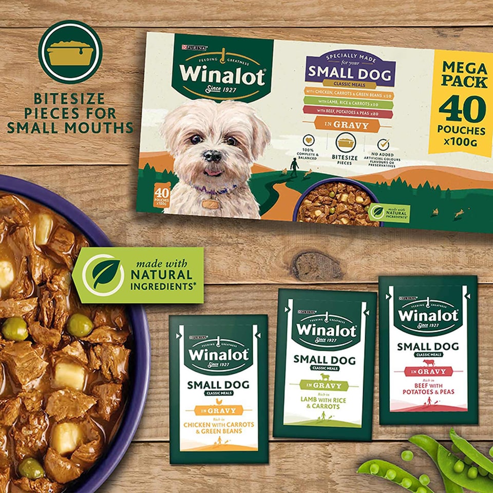 image 1 of Winalot Small Dog Pouches Classic Meal In Gravy 40X100g