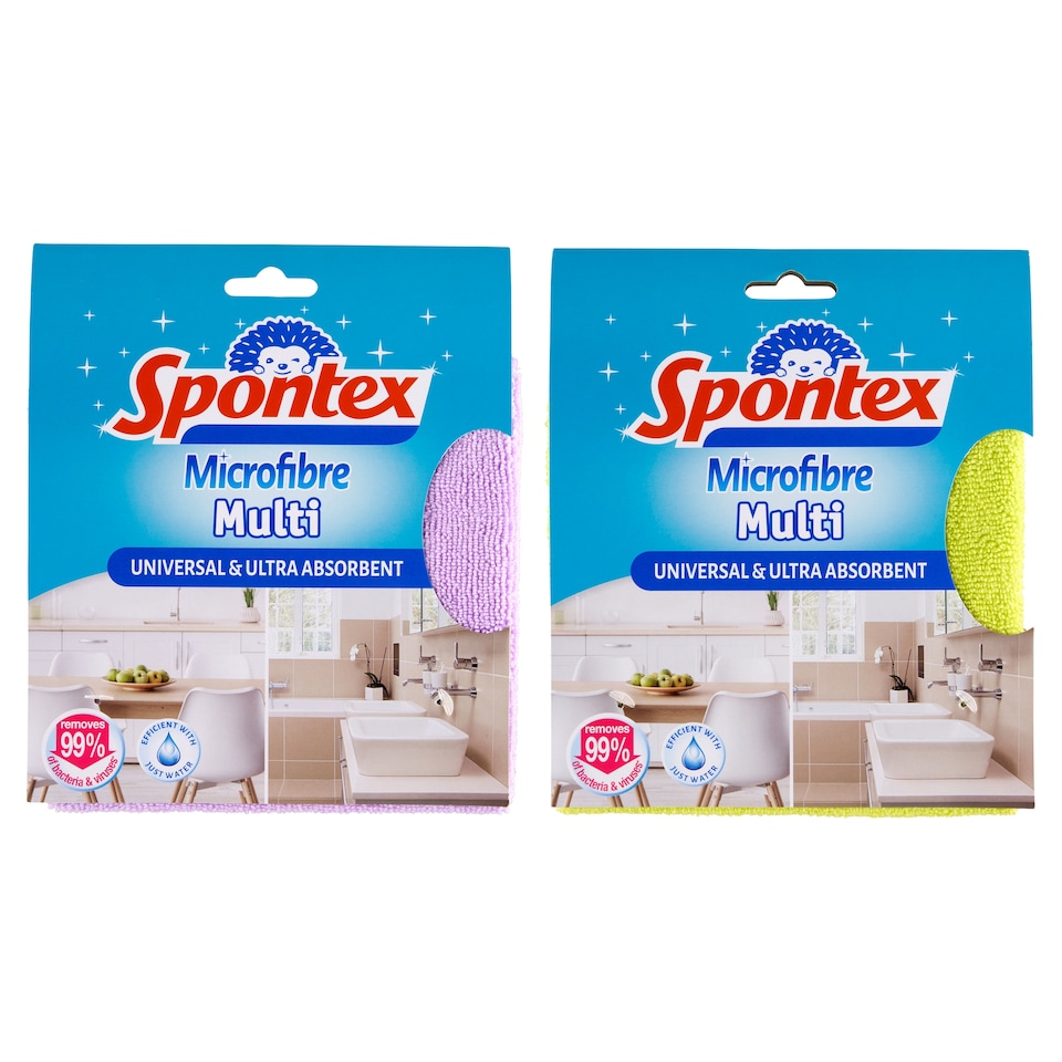 obrázok 1 z Spontex Microfibre Multi veľmi nasiakavá viacúčelová utierka z mikrovlákna 1 ks