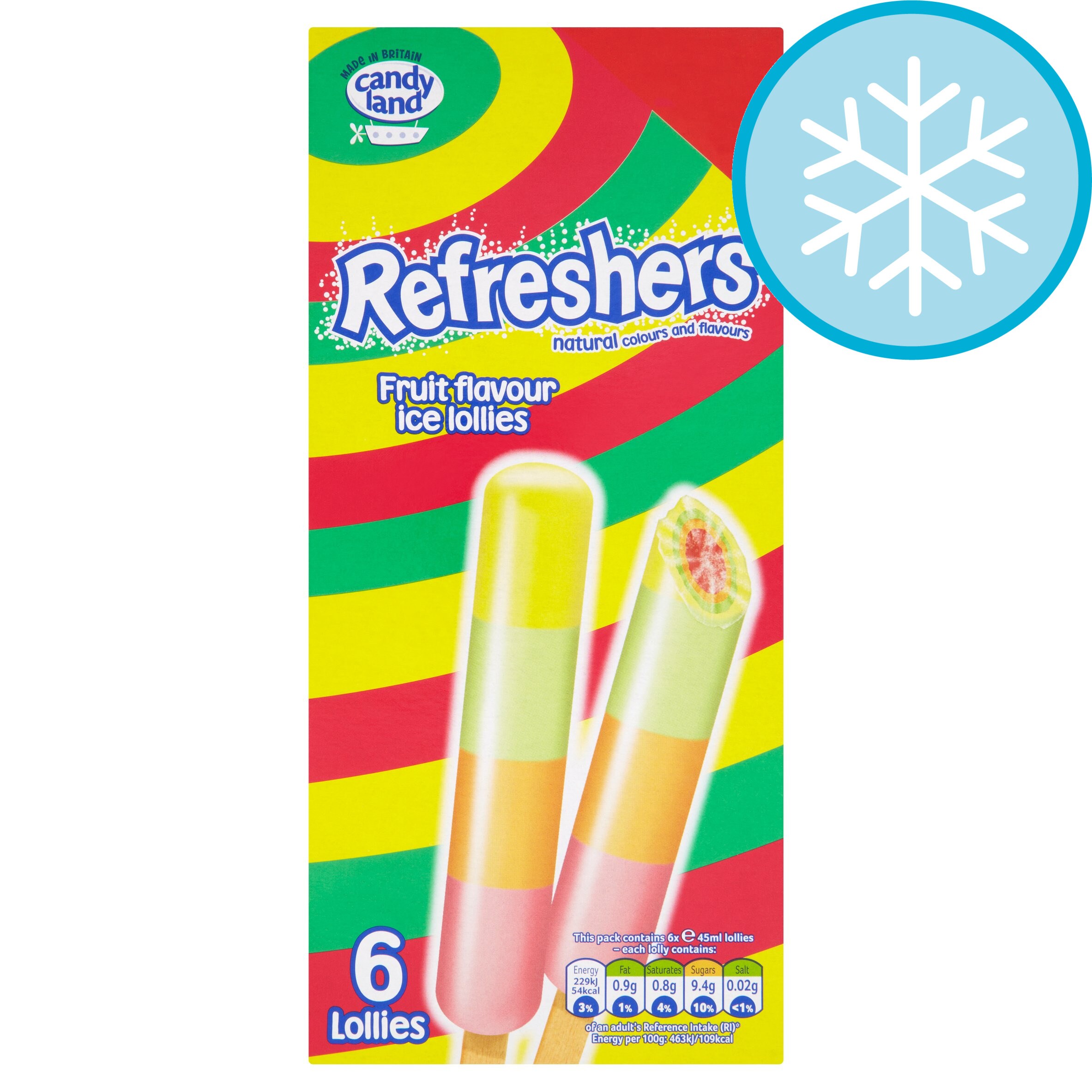 BARRATT REFRESHERS ICE LOLLIES 6 X 45ML - Tesco Groceries