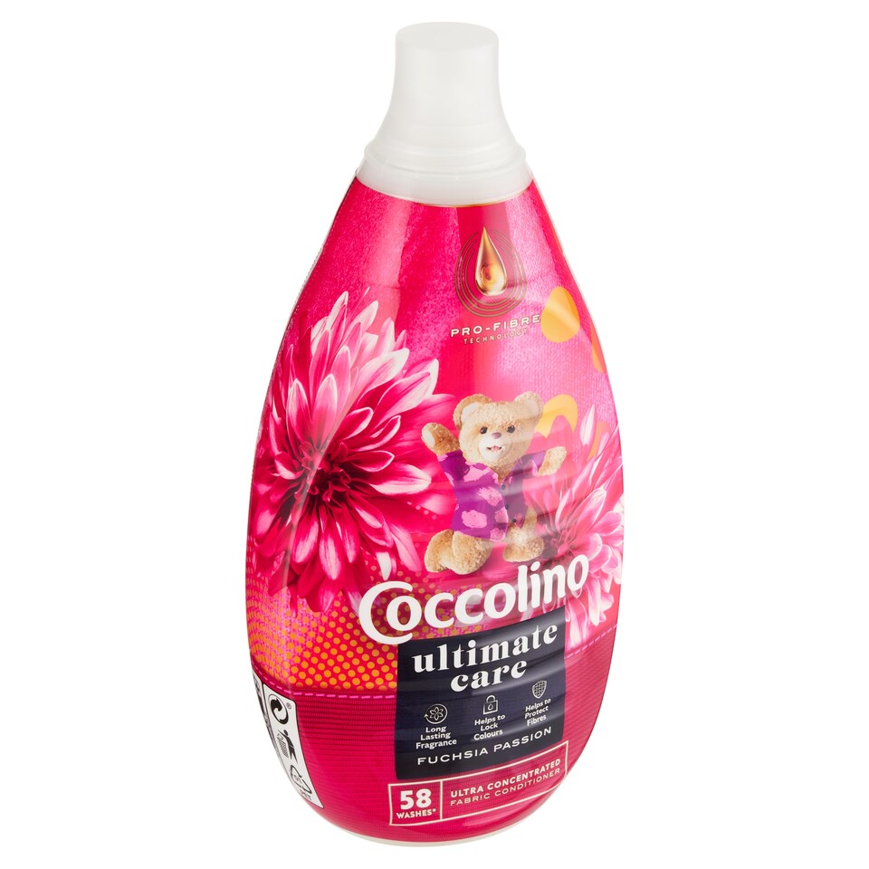 Coccolino Ultimate Care Fuchsia Passion Super Concentrated Fabric Softener 58 Washes 870ml