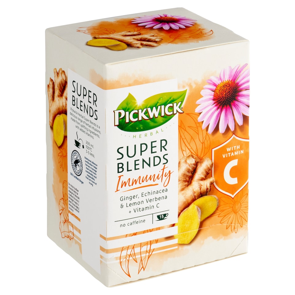 Pickwick Super Blends Immunity bylinný čaj aromatizovaný 15 x 1,5g (22,5g)