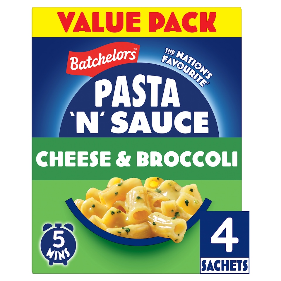 Batchelors Pasta 'n' Sauce Cheese & Broccoli Pasta 4 x 99g