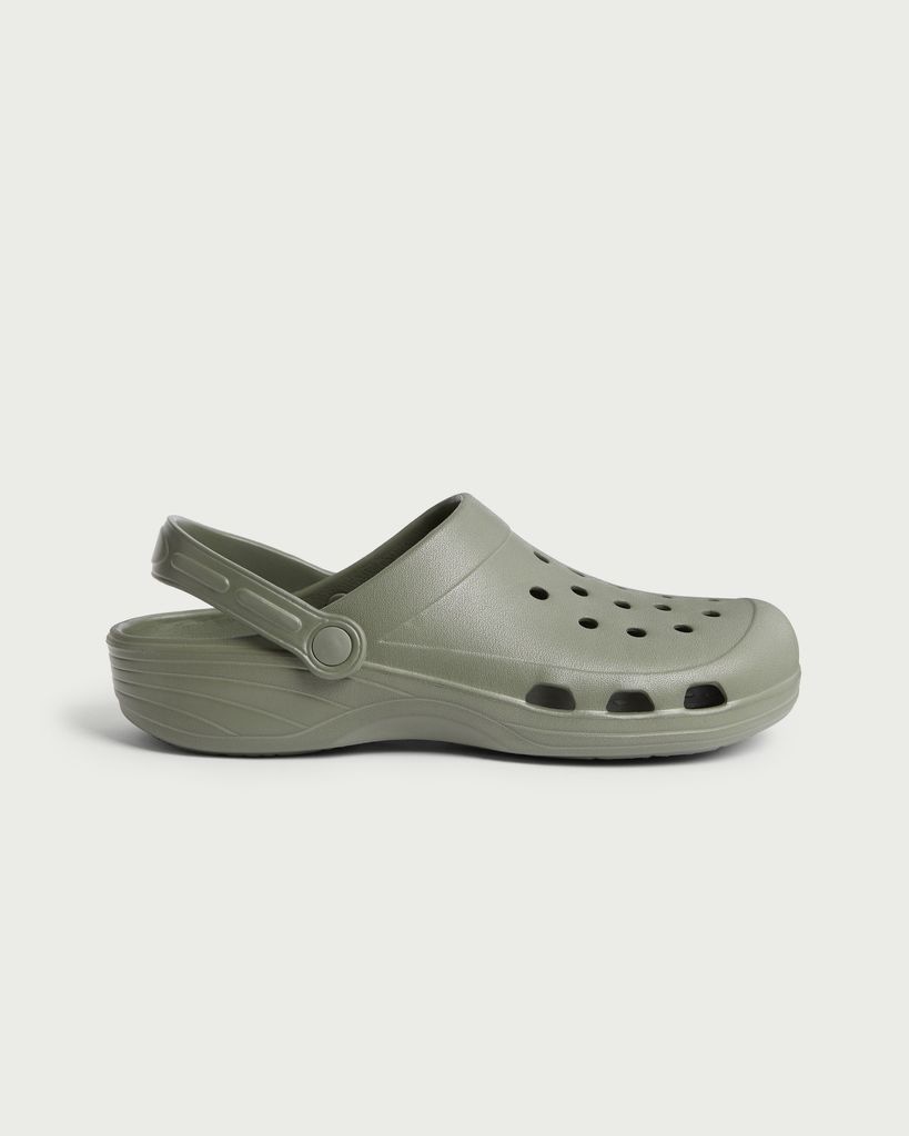F&F Slip On Clogs in Khaki