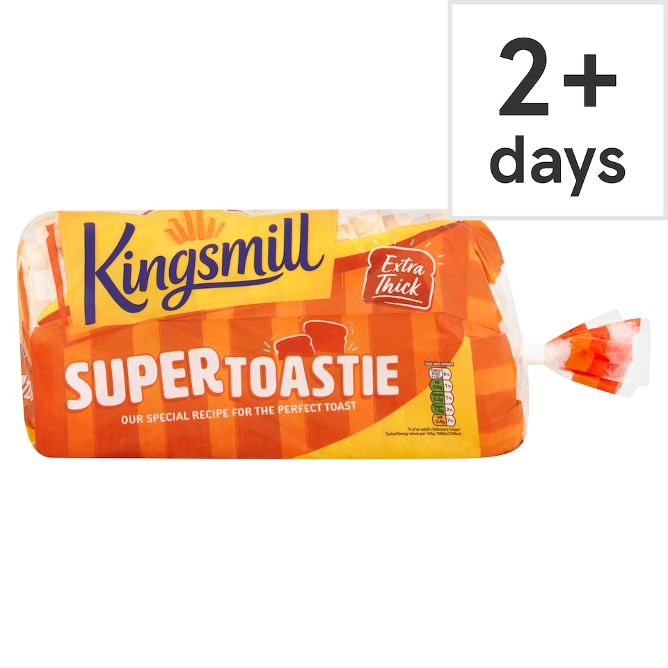 Kingsmill Super Toasty Extra Thick White Bread 750g