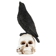 Halloween Skull with Raven LED Decoration