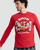 image 1 of F&F Pure Cotton Up to Snow Good Top and Trousers Pyjamas in Multi