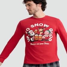 F&F Pure Cotton Up to Snow Good Top and Trousers Pyjamas in Multi