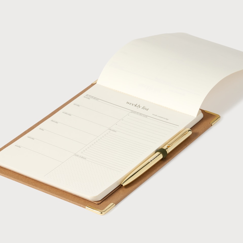 image 1 of Paperchase Full Bloom Clipboard & Weekly List pad