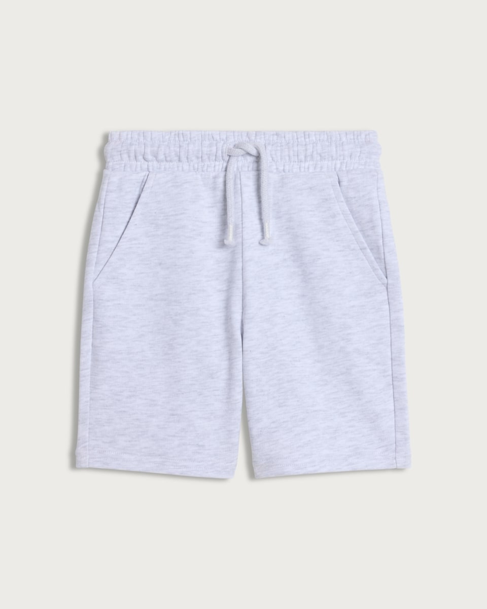 F&F Boys Cotton Rich Drawstring Shorts in Grey Marl