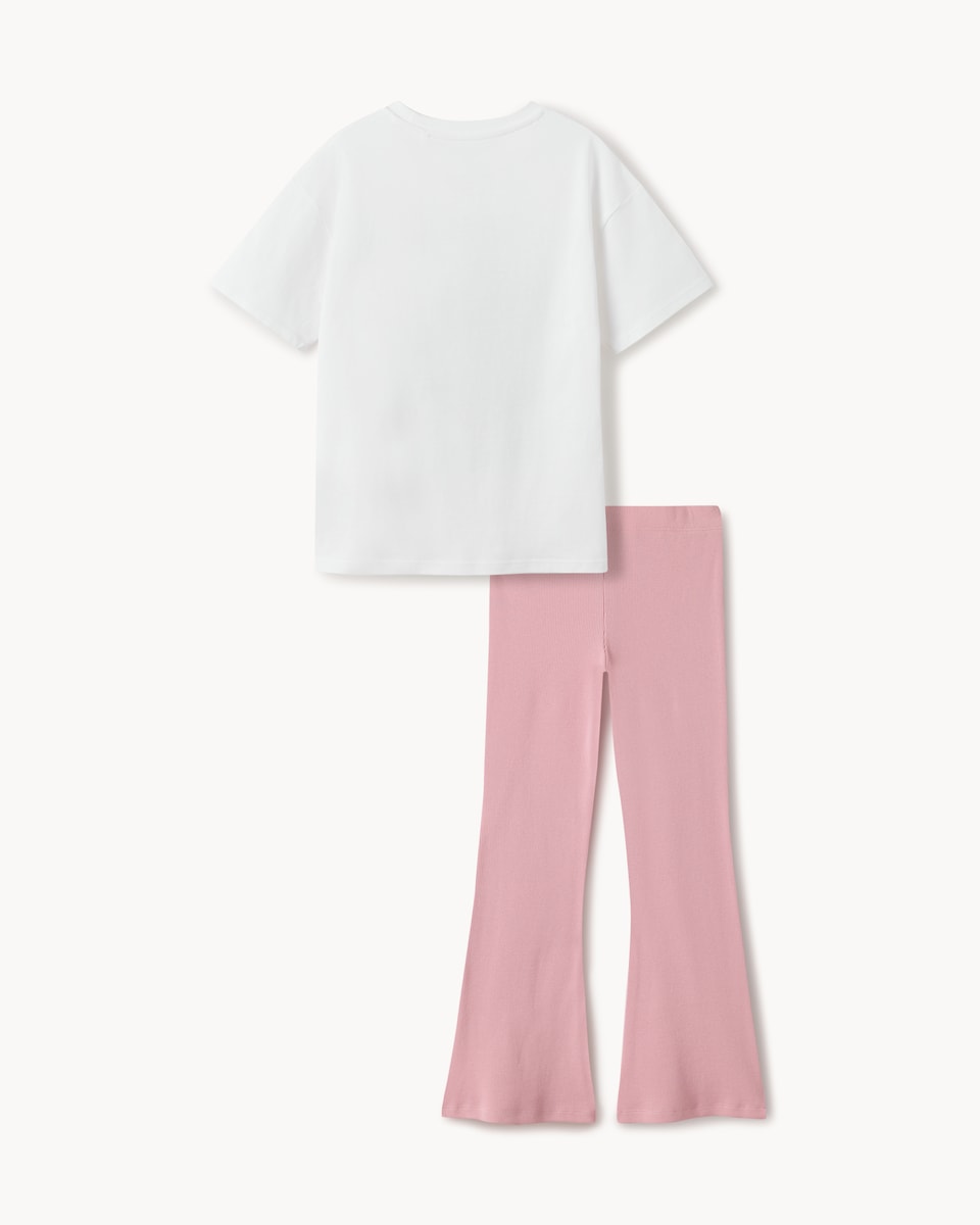 image 1 of K-Pop Demon Hunters 2-Piece Cotton Rich Set in Multi Pink
