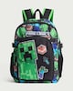 image 1 of Minecraft Creeper Print Backpack in Black