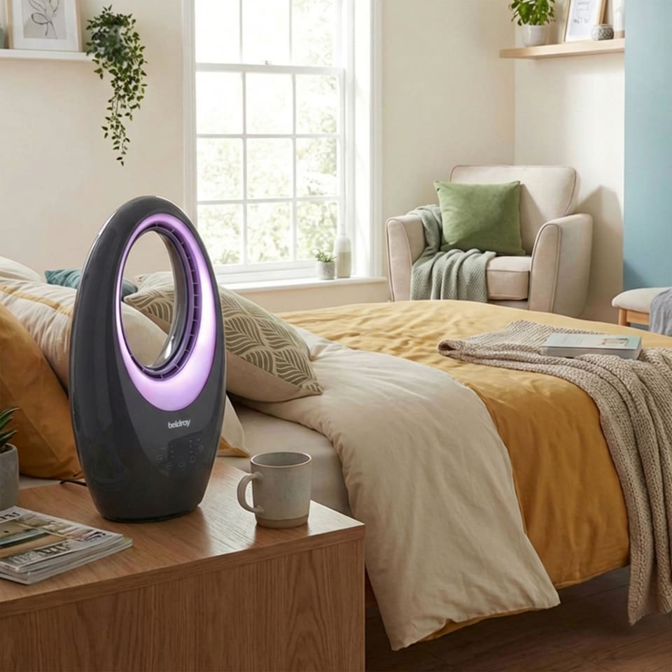 image 1 of Beldray Grey Compact Bladeless Fan