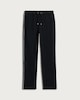 image 4 of F&F Contrast Side Stripe Drawstring Joggers in Black