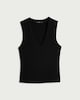 image 4 of F&F V-Neck Vest in Black