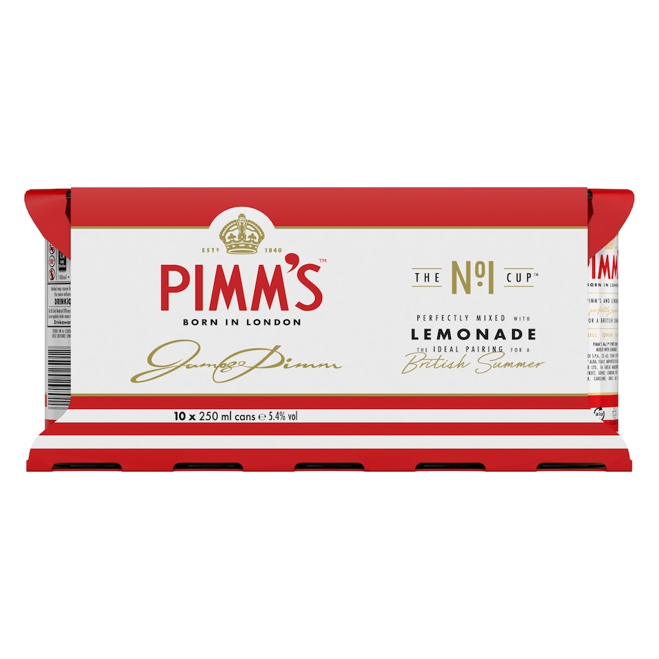 image 1 of Pimm's no1 and Lemonade Ready to Drink premix 10 x 250ml