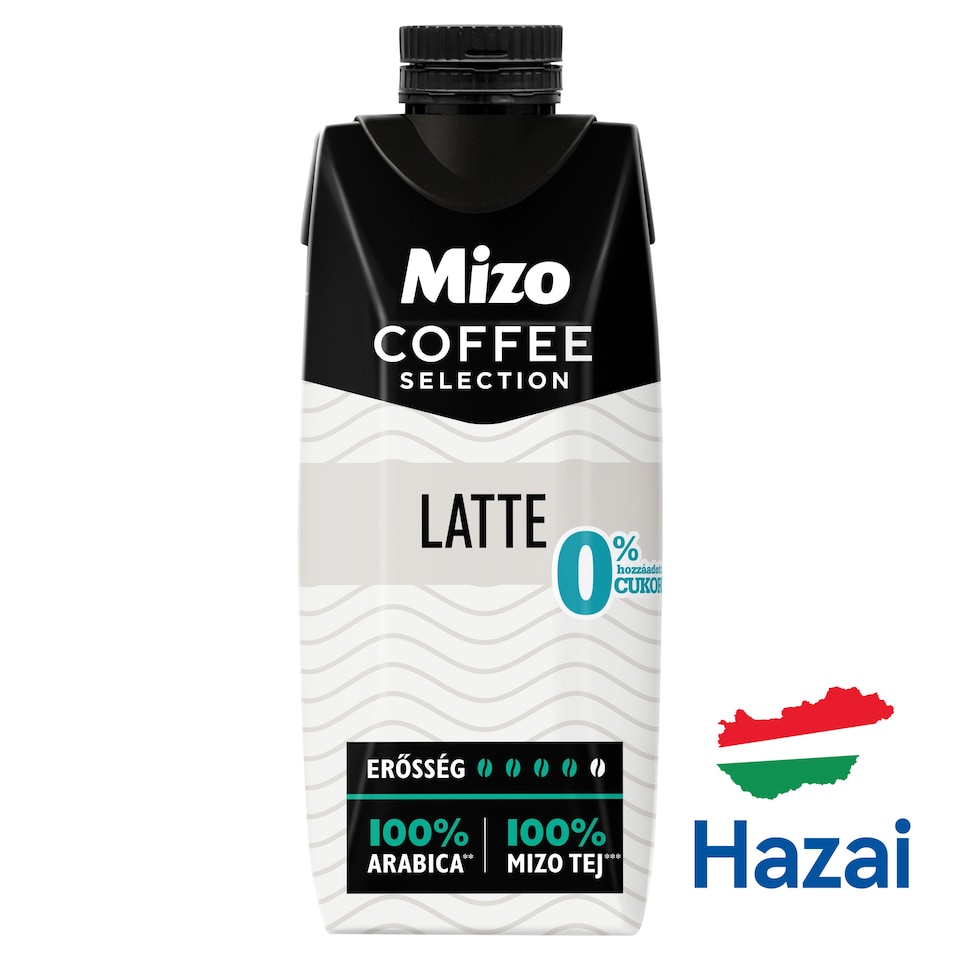 Mizo Coffee Selection Latte UHT zsírszegény kávés tej édesítőszerekkel 250 ml
