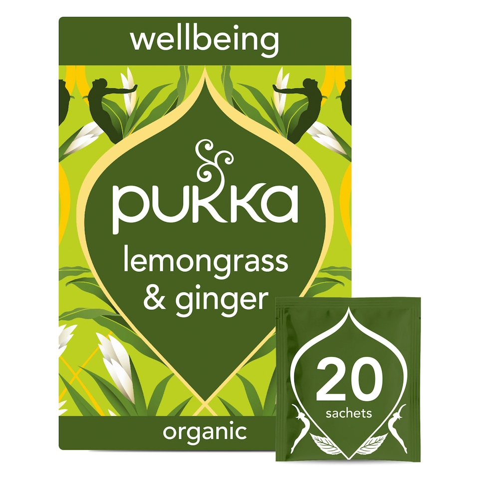 Pukka Organic Lemongrass & Ginger Herbal Tea 20 Tea Bags 36g