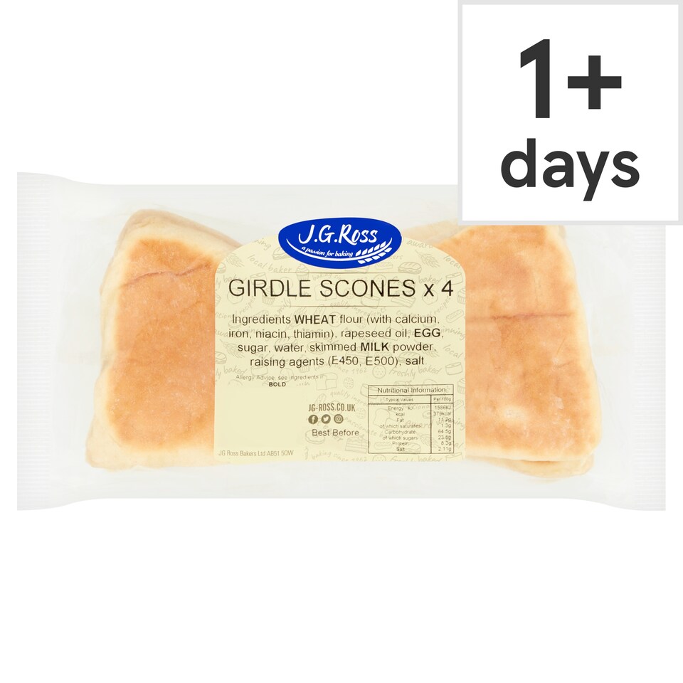 J.G. Ross Girdle Scones 4 Pack