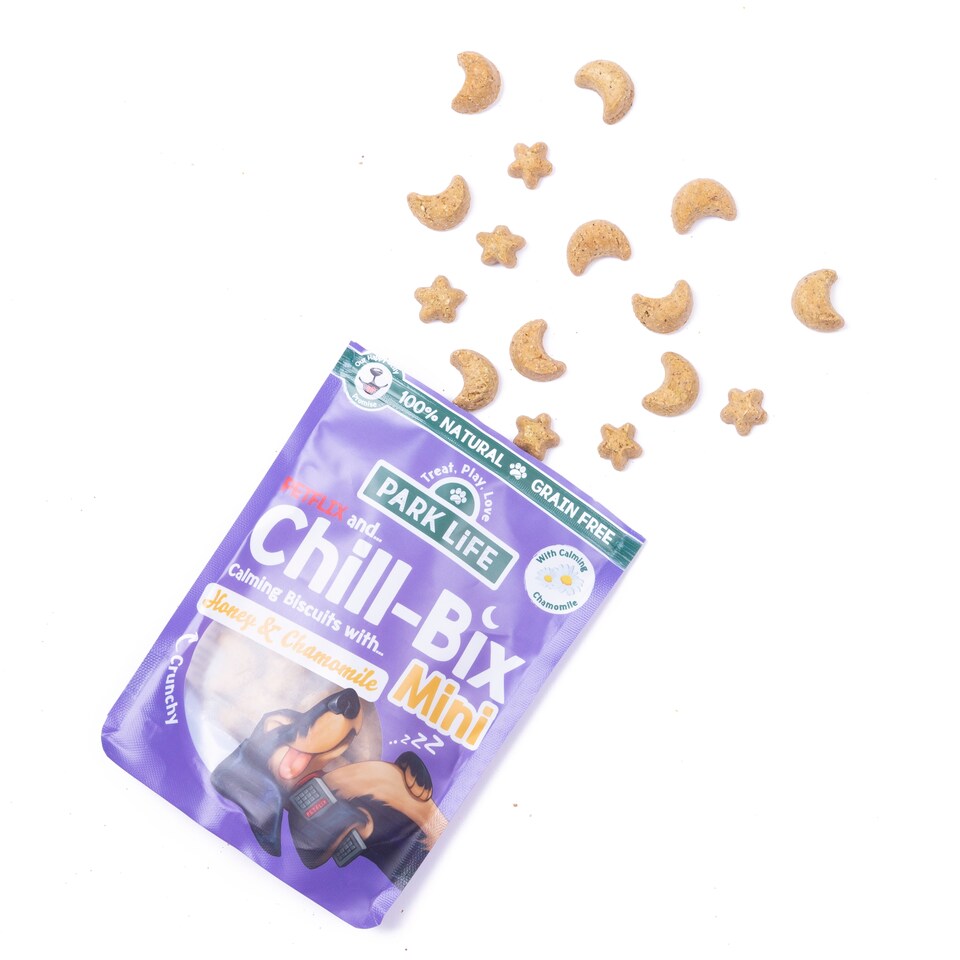 image 1 of PARK LIFE Chill-Bix MINI Calming Honey and Chamomile Dog Biscuit 100g