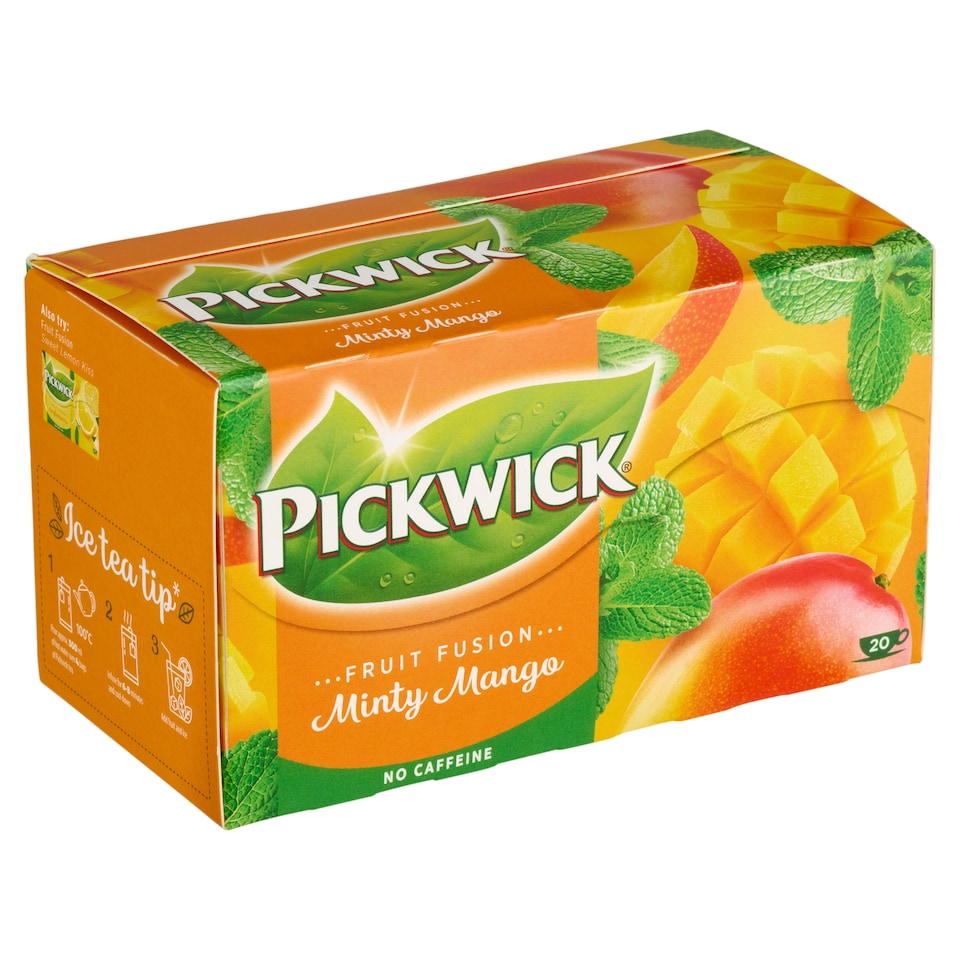 Obrázek 1 pro produkt Pickwick Fruit Fusion Ovocnobylinný čaj aromatizovaný s mátou a mangem 20 x 2g (40g)