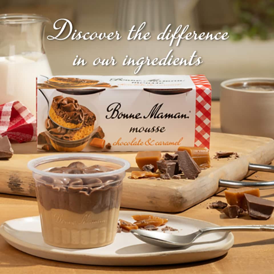 image 1 of Bonne Maman Chocolate & Caramel Mousse 2x70g