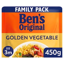 Golden Vegetable Microwave Rice Family Pack 450g