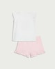 image 2 of F&F Baby 2-Piece Pure Cotton I Love My Daddy Top and Shorts Set in White