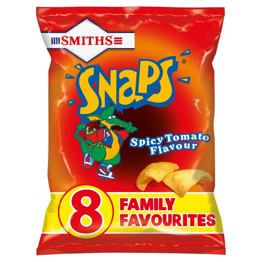 Smiths Snaps Spicy Tomato 8X13g Tesco Groceries