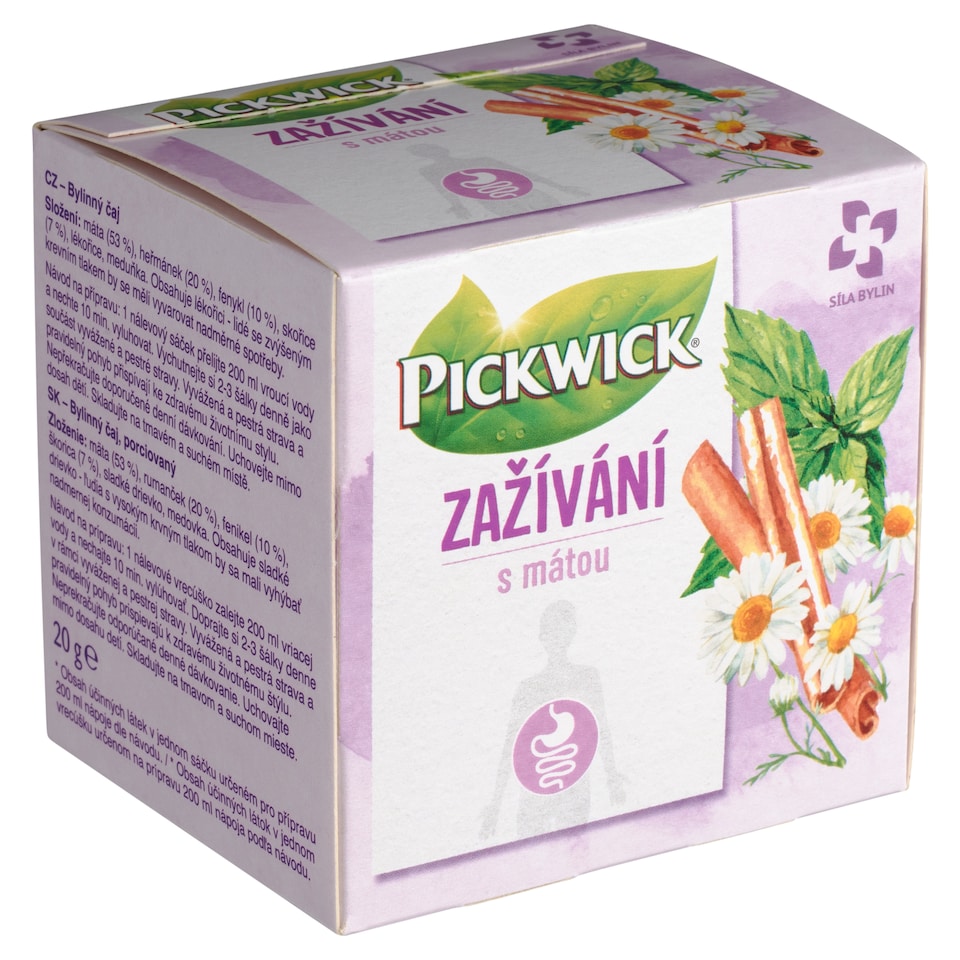 Obrázek 1 pro produkt Pickwick Zažívání s mátou 10 x 2g (20g)
