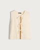image 4 of The F&F Edit Tie Front Sleeveless Waistcoat in Neutral