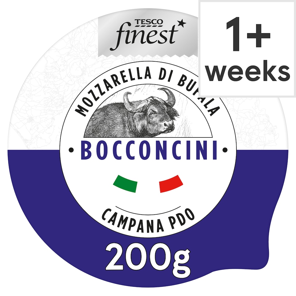 Tesco Finest Mozzarella Di Bufala Campana PDO Bocconcini  200g 