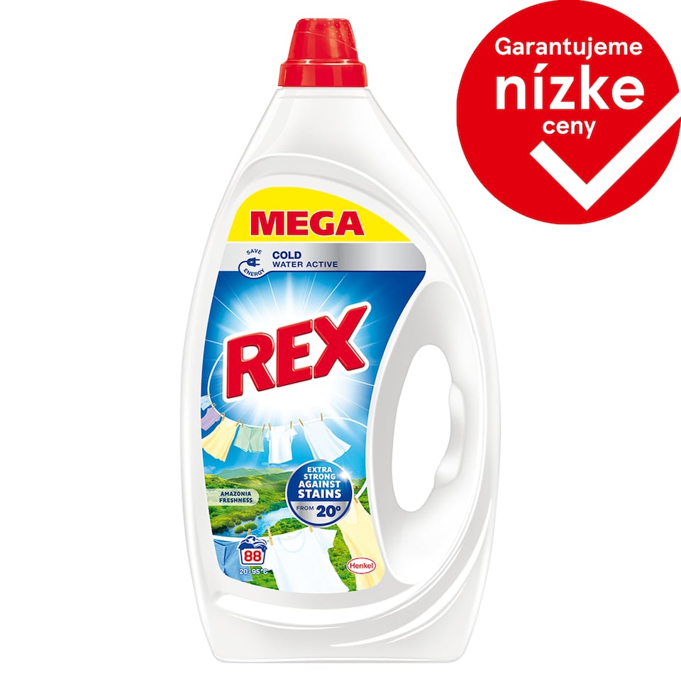 REX prací gél Amazonia Freshness 88 praní, 3,96 l