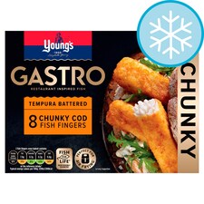 Youngs Gastro 8 Tempura Battered Cod Fingers 320G