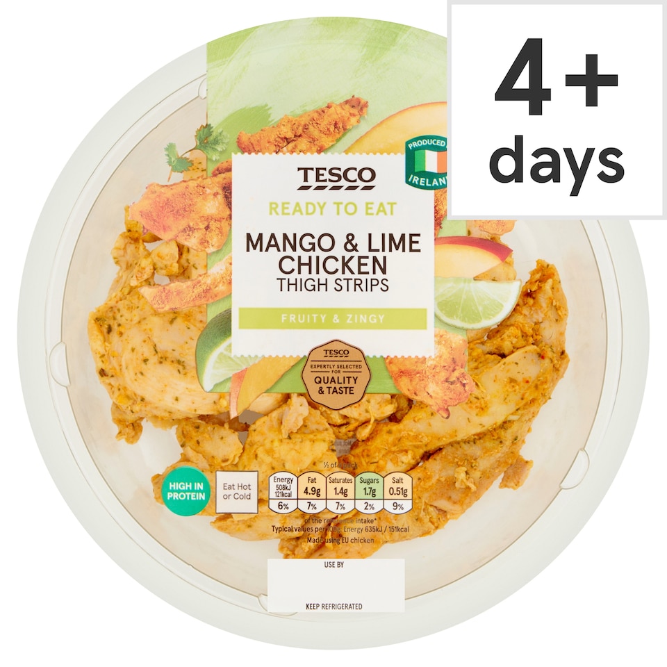 Tesco Mango and Lime Chicken Thigh Strips 160g